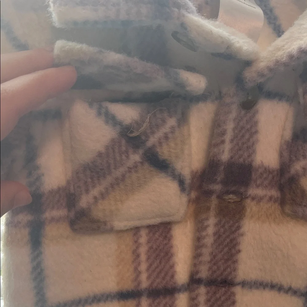 Okie Dokie Plaid Jacket - Brown and Blue - Picture 2 of 4